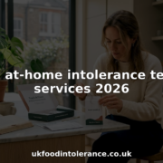 Woman prepping at-home intolerance test kit