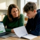 Family preparing a weekly meal plan together