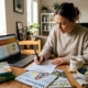 Person completing food intolerance test at home