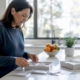 Person preparing at-home health test kit