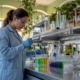 Lab technician handling food intolerance samples