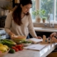 Mother preparing meal for child with food intolerance