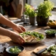 Preparing a low histamine meal on kitchen counter