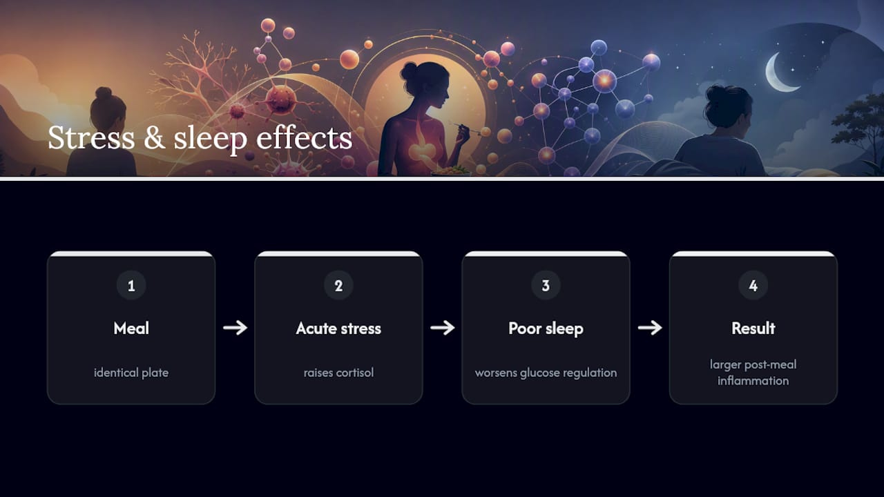 The stress and sleep connection — overview diagram