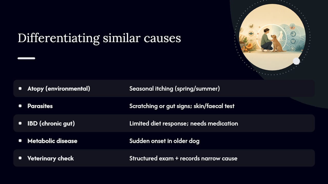 Telling food intolerance apart from other conditions — overview diagram