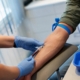 Blood sample being taken for deficiency testing