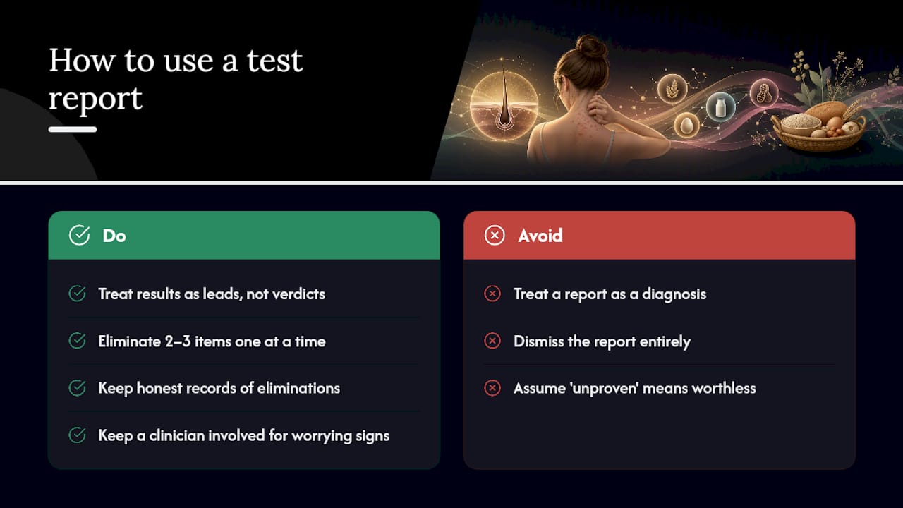 A measured take on testing and eczema — overview diagram