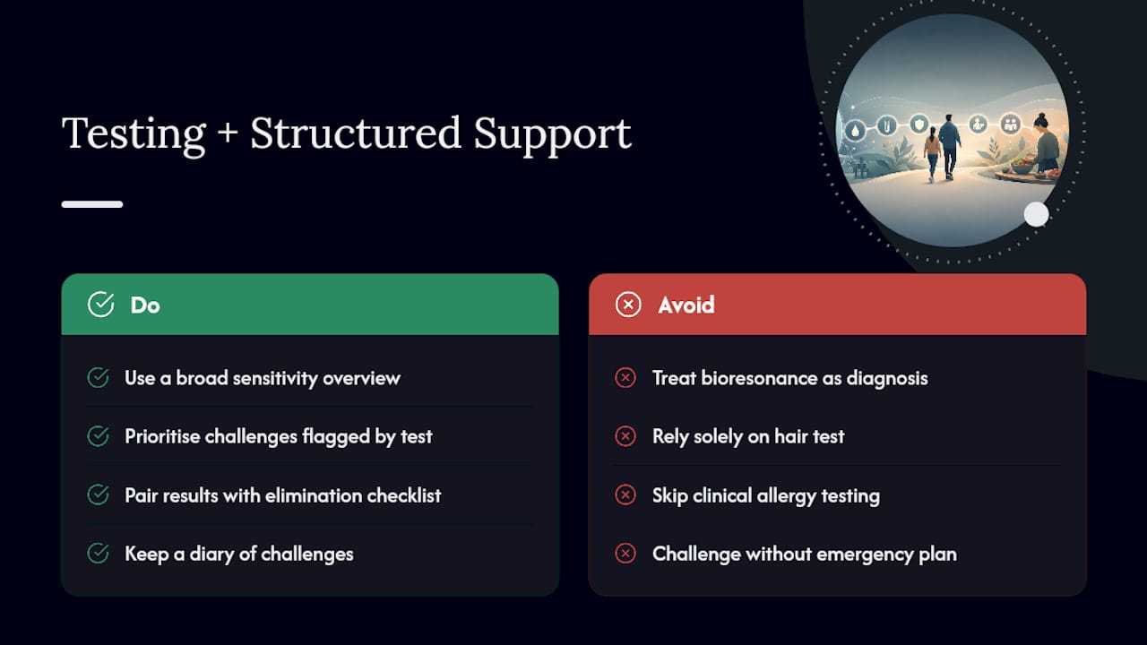 How testing and structured guidance can support your reintroduction — overview diagram