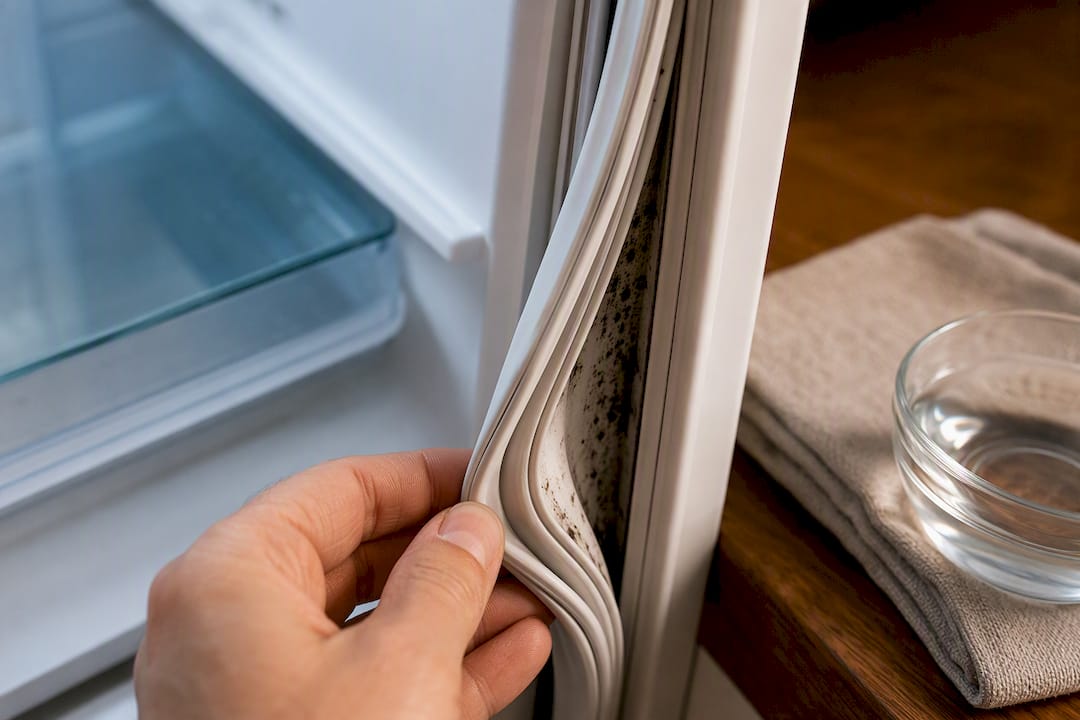 Hidden mould inside fridge door seal