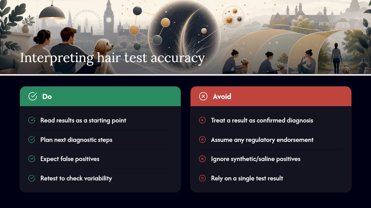 How accurate is a pet hair sensitivity test? — overview diagram