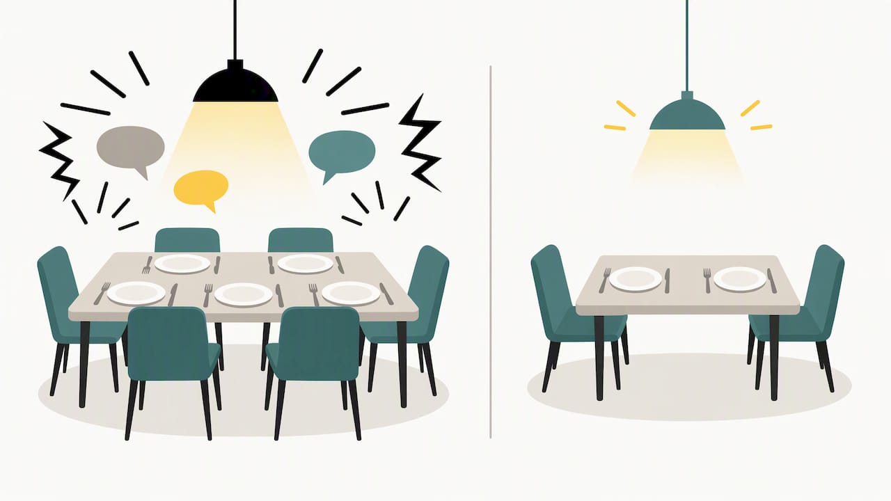Sensory cues reduced around a predictable table
