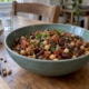 A bowl of beans, lentils and chickpeas