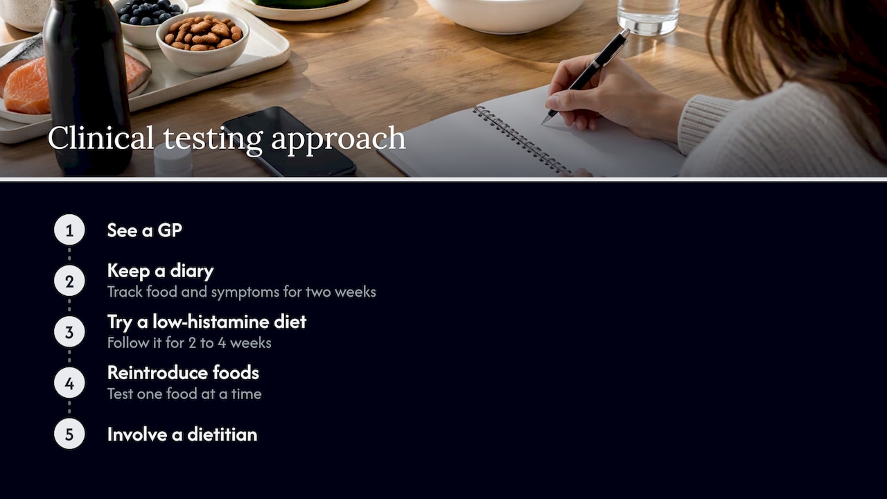 Five steps for assessing suspected histamine intolerance