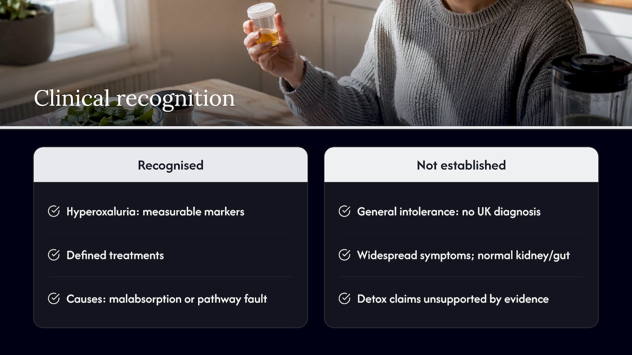 Is oxalate intolerance a real condition? — overview diagram